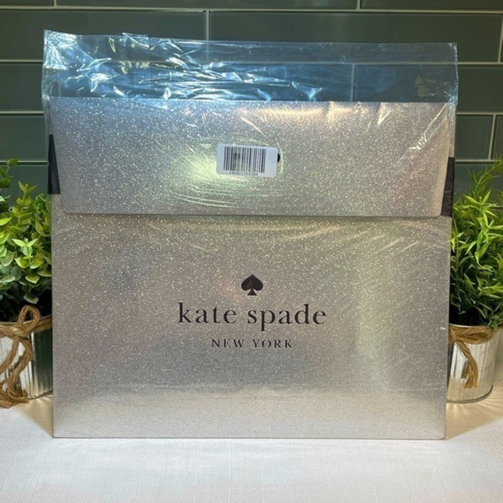 NWT Kate Spade Shimmering Silver Gift Bag